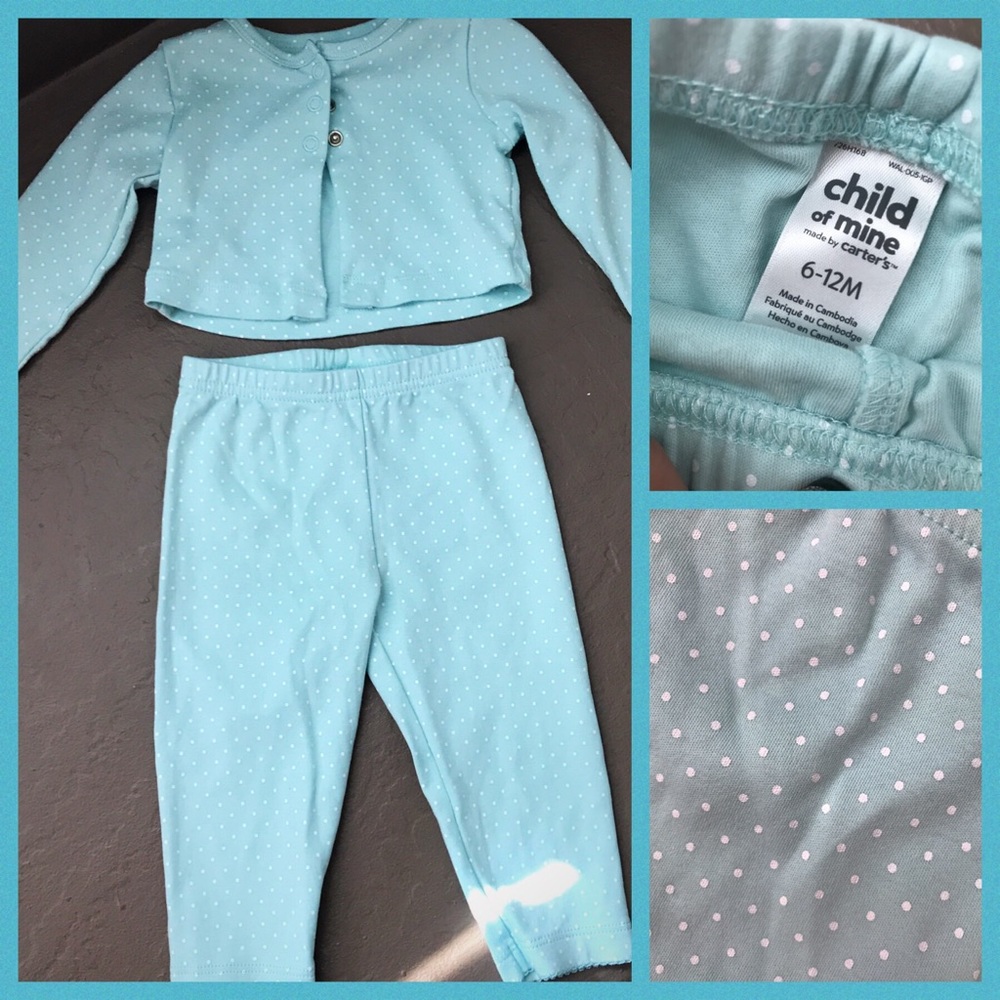 6 baby items for $15! Polka Dot Set 6-12 Months
